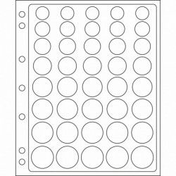 Feuilles Encap pour 5 séries d'euros sous capsules.