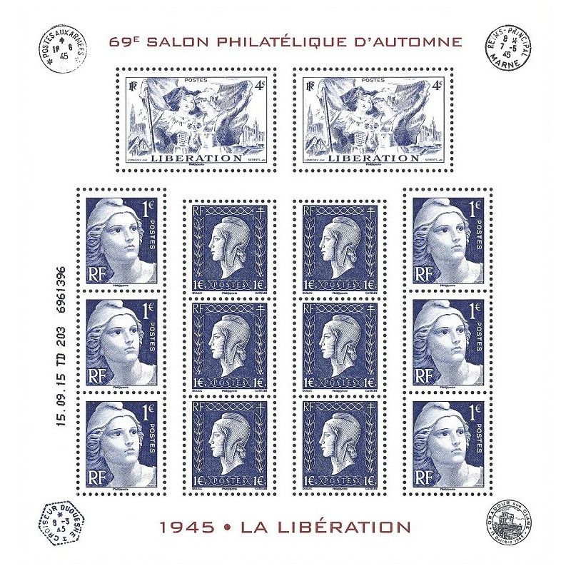 Feuillet de 14 timbres Libération N°F4986 neuf**.