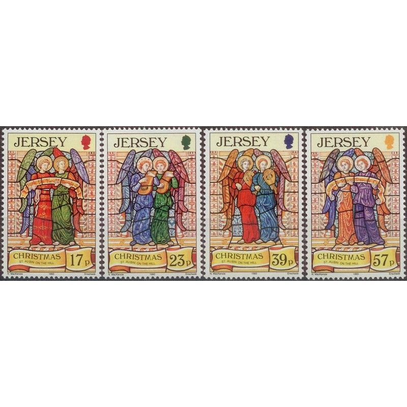 Anges de Jersey - Noël timbres N°629-632 série neuf**.