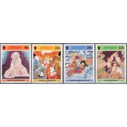 Artistes de Jersey - Batiks timbres N°575-578 série neuf**.