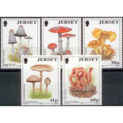 Jersey Champignons timbres N°633-637 série neuf**.