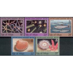 Île de Man Faune marine timbres N°541-545 série neuf**.