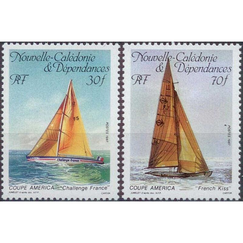 Coupe de l'America timbres Nouvelle Calédonie N°531-532 série neuf**.