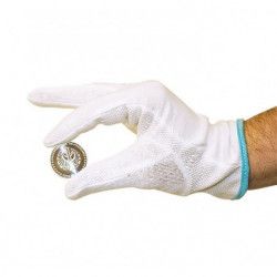Gants numismatiques en coton avec points vinyle, taille 11.