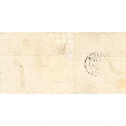 Présidence N°10 grand Bdf oblitéré PC1921 Matha sur pli de 1853.