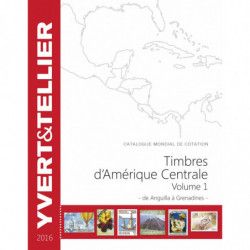 Catalogue Yvert et Tellier de cotation timbres d'Amérique centrale Anguilla à Grenadines, 2016.