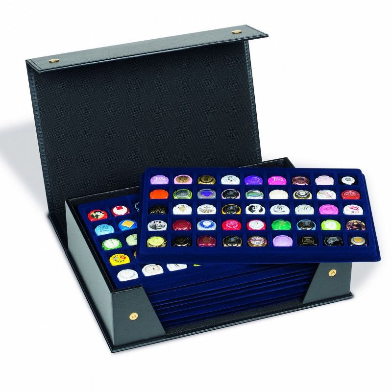 Coffret Tablo pour ranger 360 muselets de champagne.