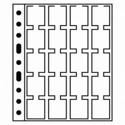 Recharges numismatiques Grande M20K pour 20 étuis carton.