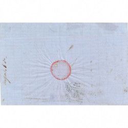 Turquie timbre Toughra N°6 oblitéré sur pli de Constantinople 1864, RR.