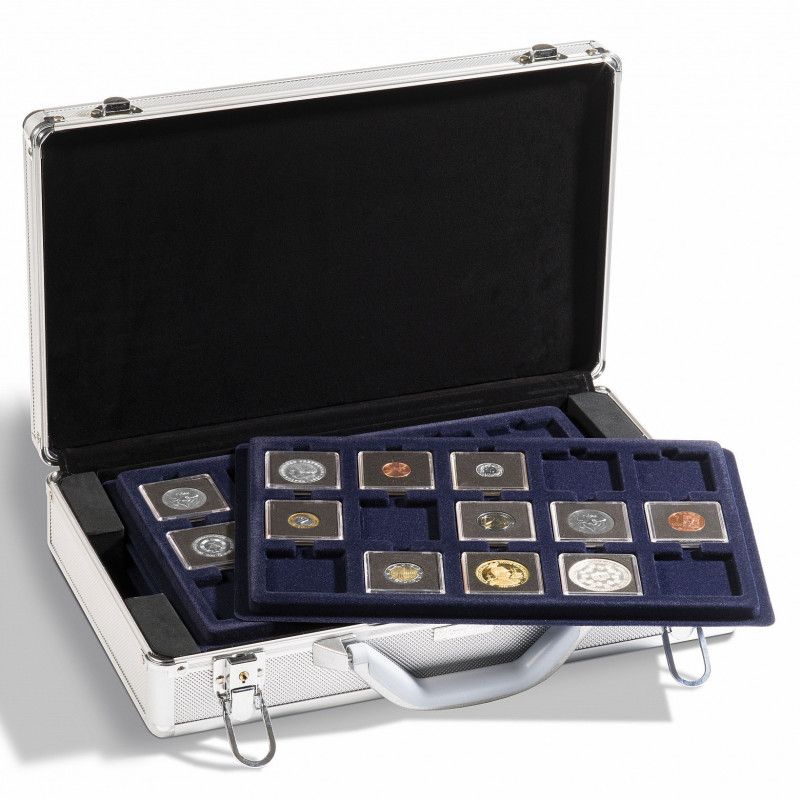 Valisette numismatique pour 90 capsules Quadrum.