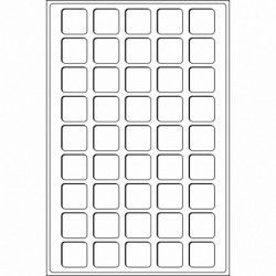 Plateaux numismatiques Leuchtturm format L à 45 cases carrées.