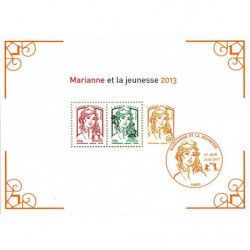 Bloc-feuillet de timbres N°133 Marianne et la jeunesse neuf**.