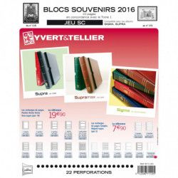Jeux SC France blocs souvenirs 2016 avec pochettes de protection.