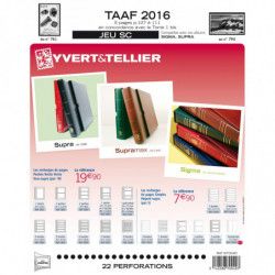 Jeux SC Yvert timbres des T.A.A.F. 2016.