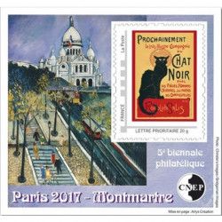 Bloc C.N.E.P. N°74 Le Chat Noir - Montmartre 2017 autoadhésif.
