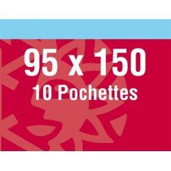 Pochettes double soudure 95 x 150 mm pour bloc cœur Yves Saint Laurent.