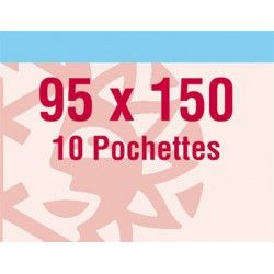 Pochettes double soudure 95 x 150 mm pour bloc cœur Yves Saint Laurent.