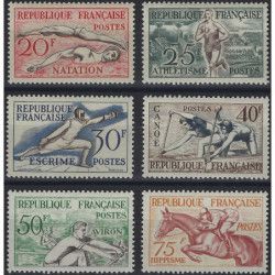 Jeux olympiques d'Helsinki, timbres N°960-965 série neuf**.