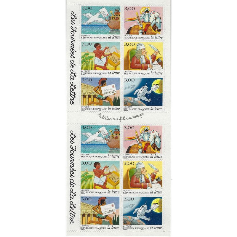 Carnet de 12 timbres - La lettre au fil du temps 1998.