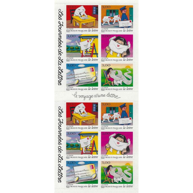 Carnet de 12 timbres - Le voyage d'une lettre 1997.