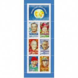 Carnet commémoratif de timbres Personnages célèbres 2000.