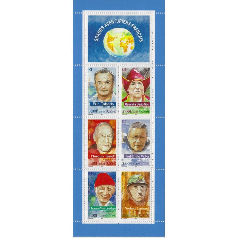 Carnet commémoratif de timbres Personnages célèbres 2000.