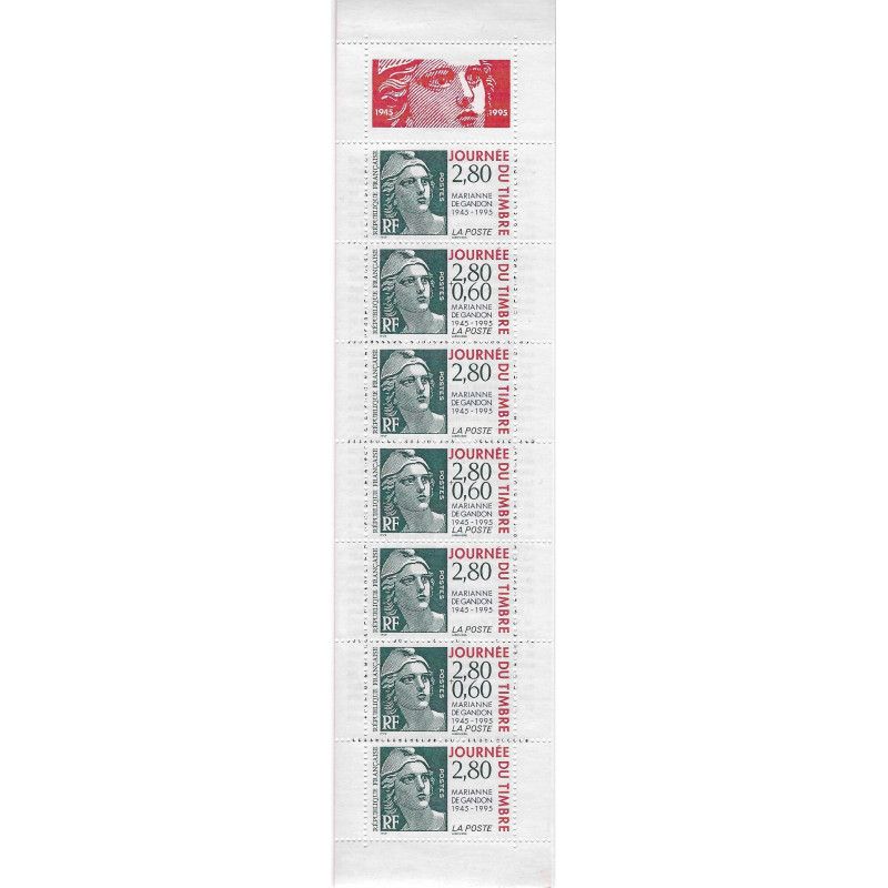 Carnet Journée du timbre 1995 - Marianne de Gandon neuf**.