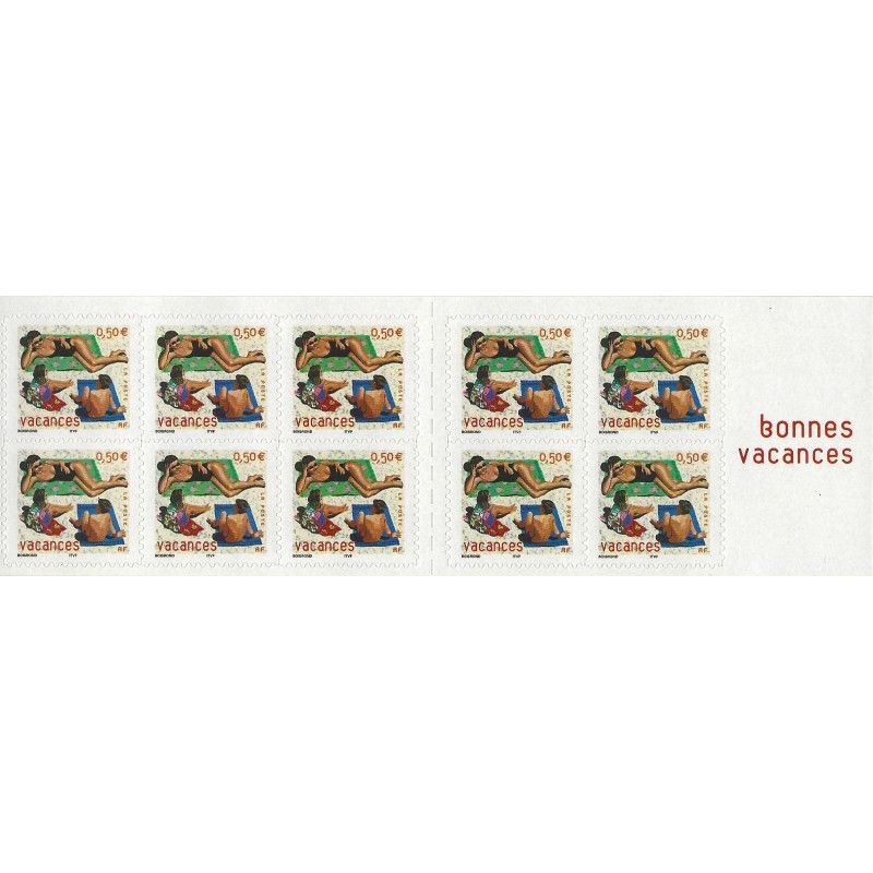 Carnet de 10 timbres - Bonnes vacances 2003.