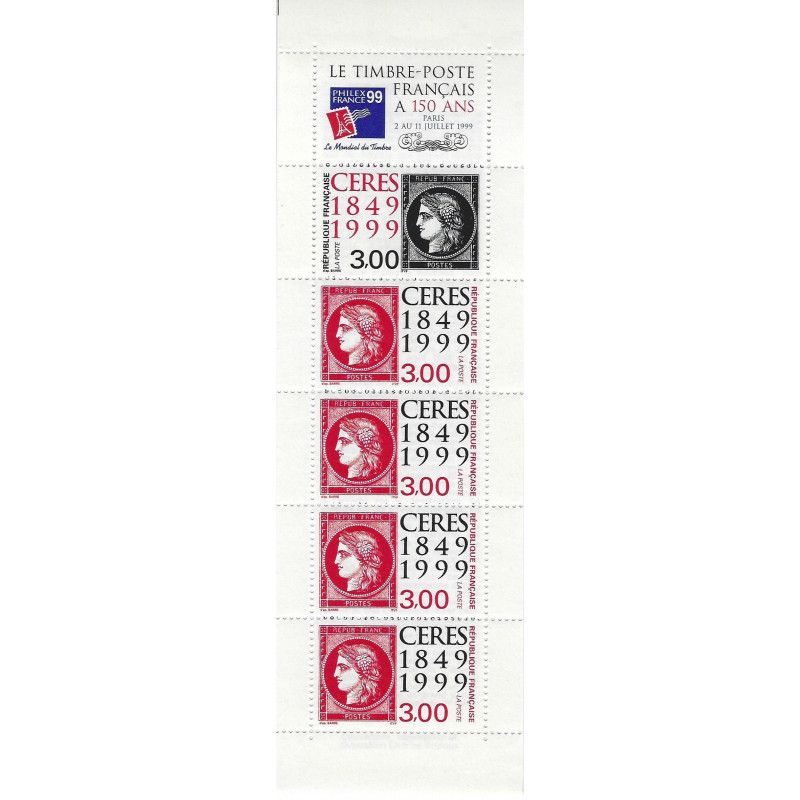 Carnet Cérès premier timbre-poste français 1999.