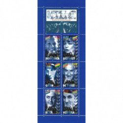 Carnet commémoratif de timbres Personnages célèbres 1998.