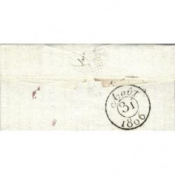 Marque postale Franchise POSTE SENAT CONSERVATEUR sur lettre daté 1806.