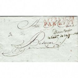Marque postale Franchise "AFFRANCHI PAR ETAT" sur imprimé de 1809.
