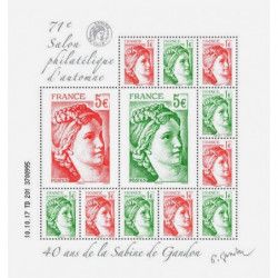 Feuillet de 20 timbres Sabine de Gandon F5179 neuf**.