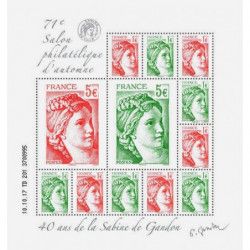 Feuillet de 20 timbres Sabine de Gandon N°F5179 neuf**.