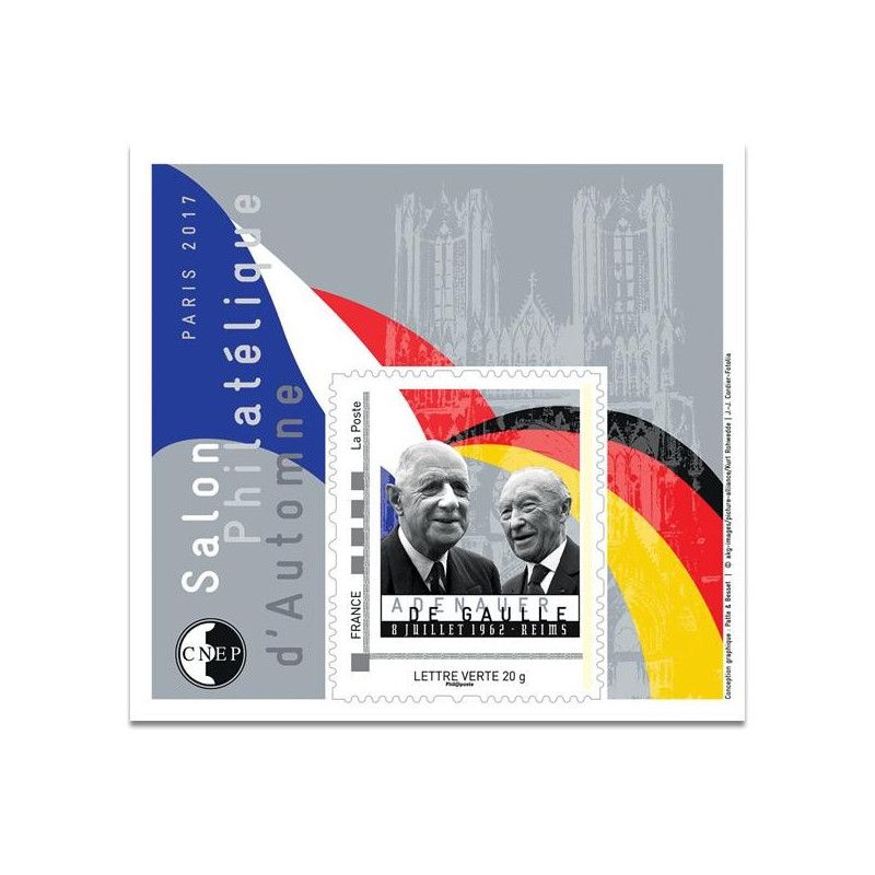 Bloc C.N.E.P. N°75 Adenauer - De Gaulle 2017 autoadhésif.
