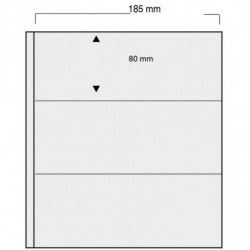 Feuilles Variant noires à 3 bandes pour carnets de timbres, billets.