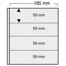 Feuilles Variant noires à 4 bandes pour timbres-poste.