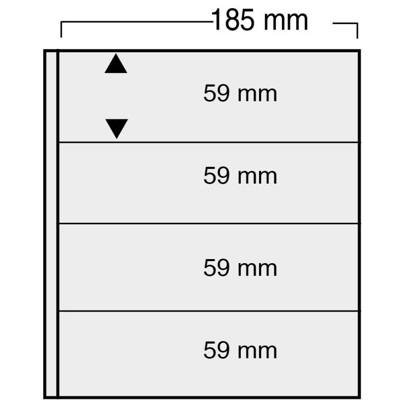 Feuilles Variant noires à 4 bandes pour timbres-poste.