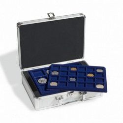 Valisette numismatique Cargo pour 112 monnaies de collection.