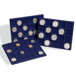 Plateaux numismatiques Leuchtturm format S à 12 capsules Quadrum.