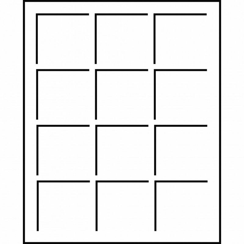 Plateaux numismatiques Leuchtturm format S à 12 cases carrées.