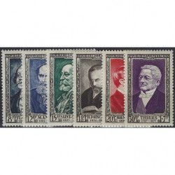 Célébrités 1952, timbres de France N°930-935 série neuf**.