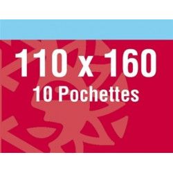 Pochettes double soudure 110 x 160 mm type blocs Roses.