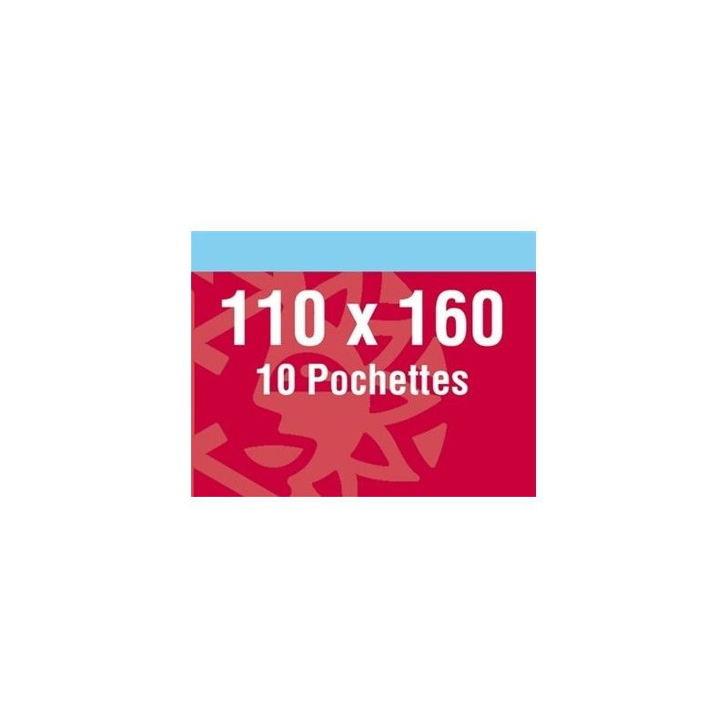 Pochettes double soudure 110 x 160 mm type blocs Roses.
