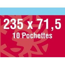 Pochettes noires 235 x 71,5 mm pour carnets Croix-Rouge.