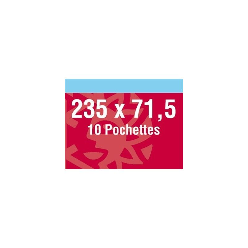 Pochettes noires 235 x 71,5 mm pour carnets Croix-Rouge.
