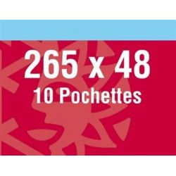 Pochettes noires 265 x 48 mm pour Polyptique Droits de l´Homme 89.