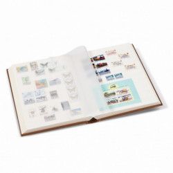 Classeur Comfort métallique 64 pages chamois pour timbres.