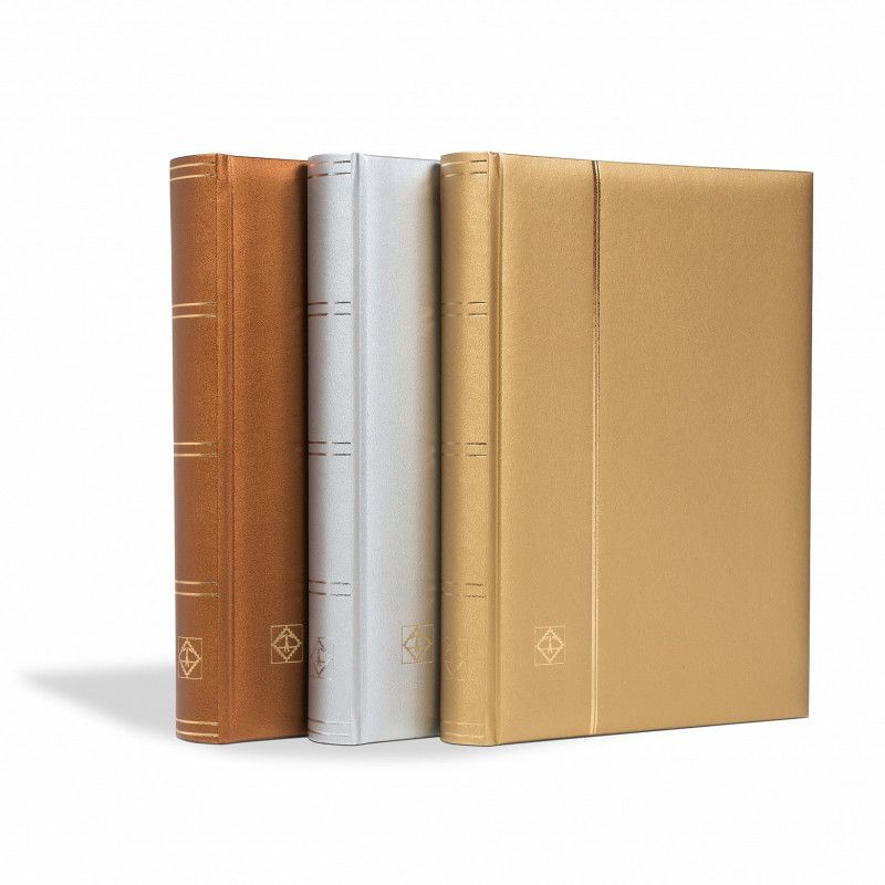 Classeur Comfort métallique 64 pages noires pour timbres.