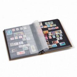 Classeur Comfort métallique 64 pages noires pour timbres.